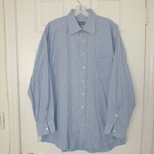 Hickey Freeman Mens L/S Blue Cotton Dress Shirt - Size 15.5/32*